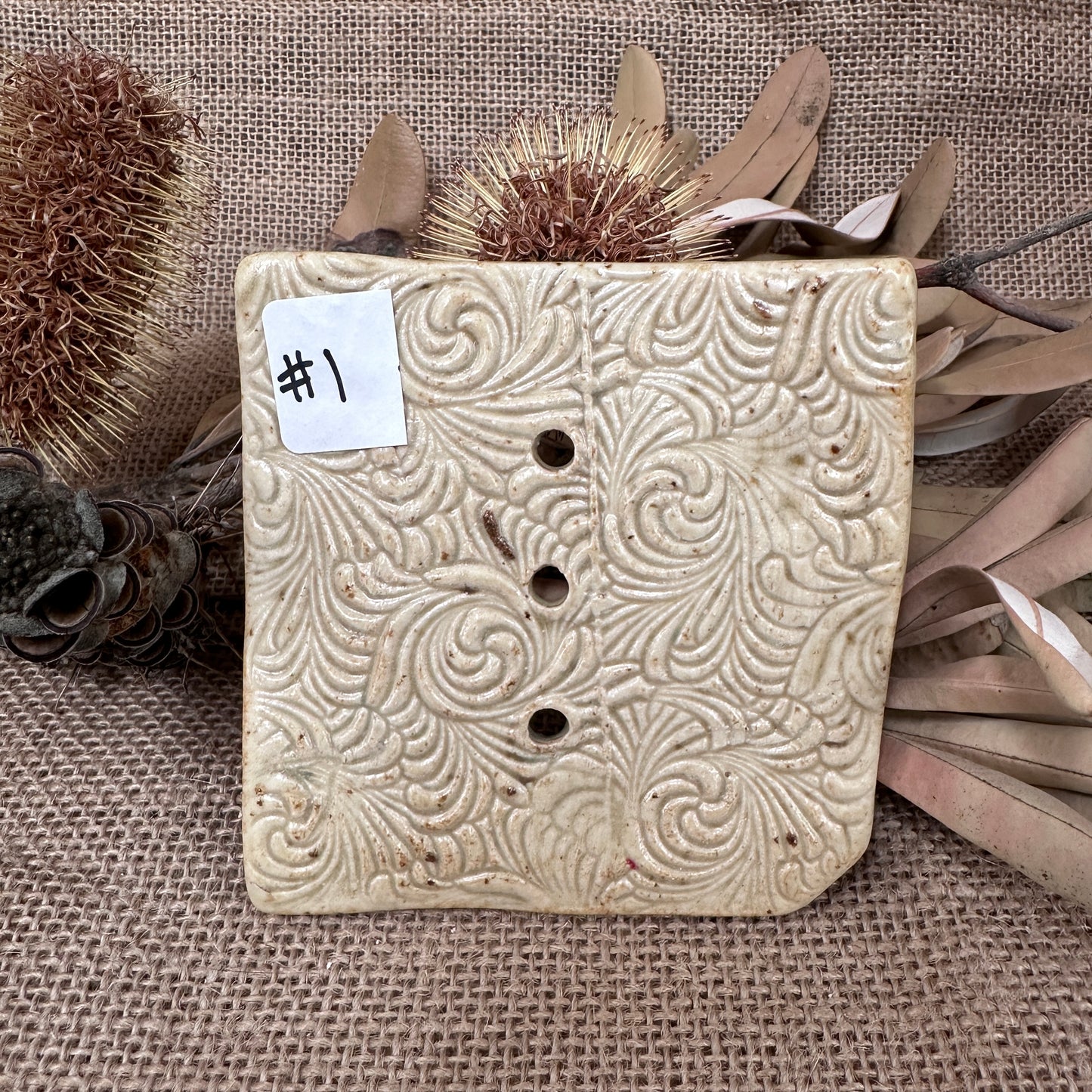 Ceramic soap dish Handcrafted