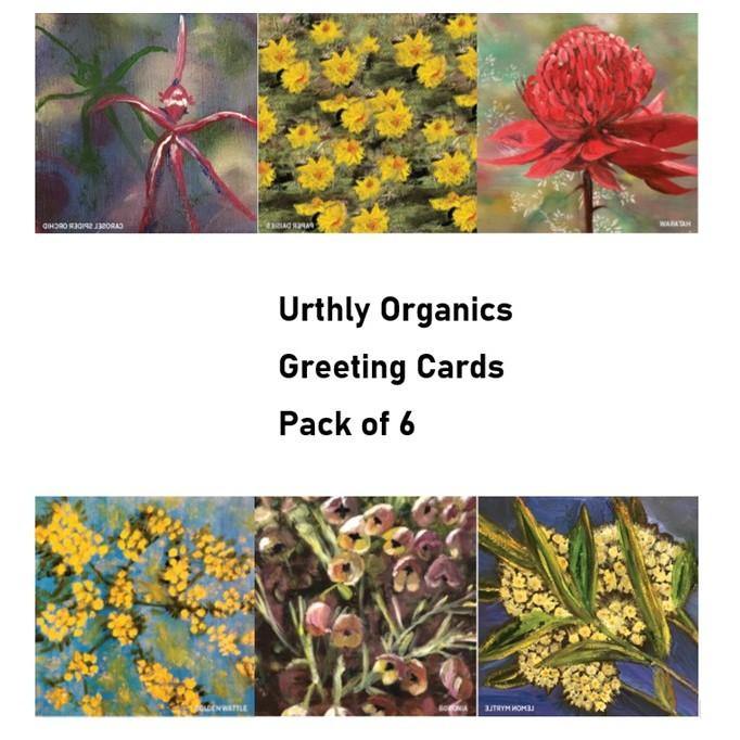 Urthly Organics Cards (Pack of 6) - UrthlyOrganics Natural ethical skincare and cleaning