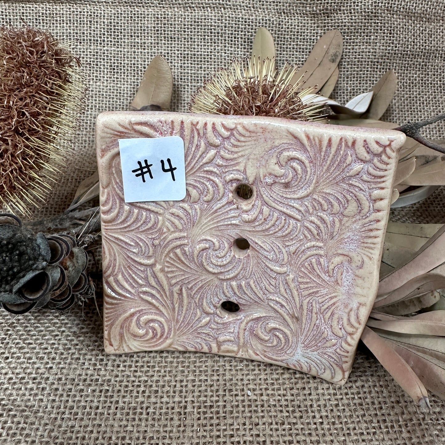 Ceramic soap dish Handcrafted