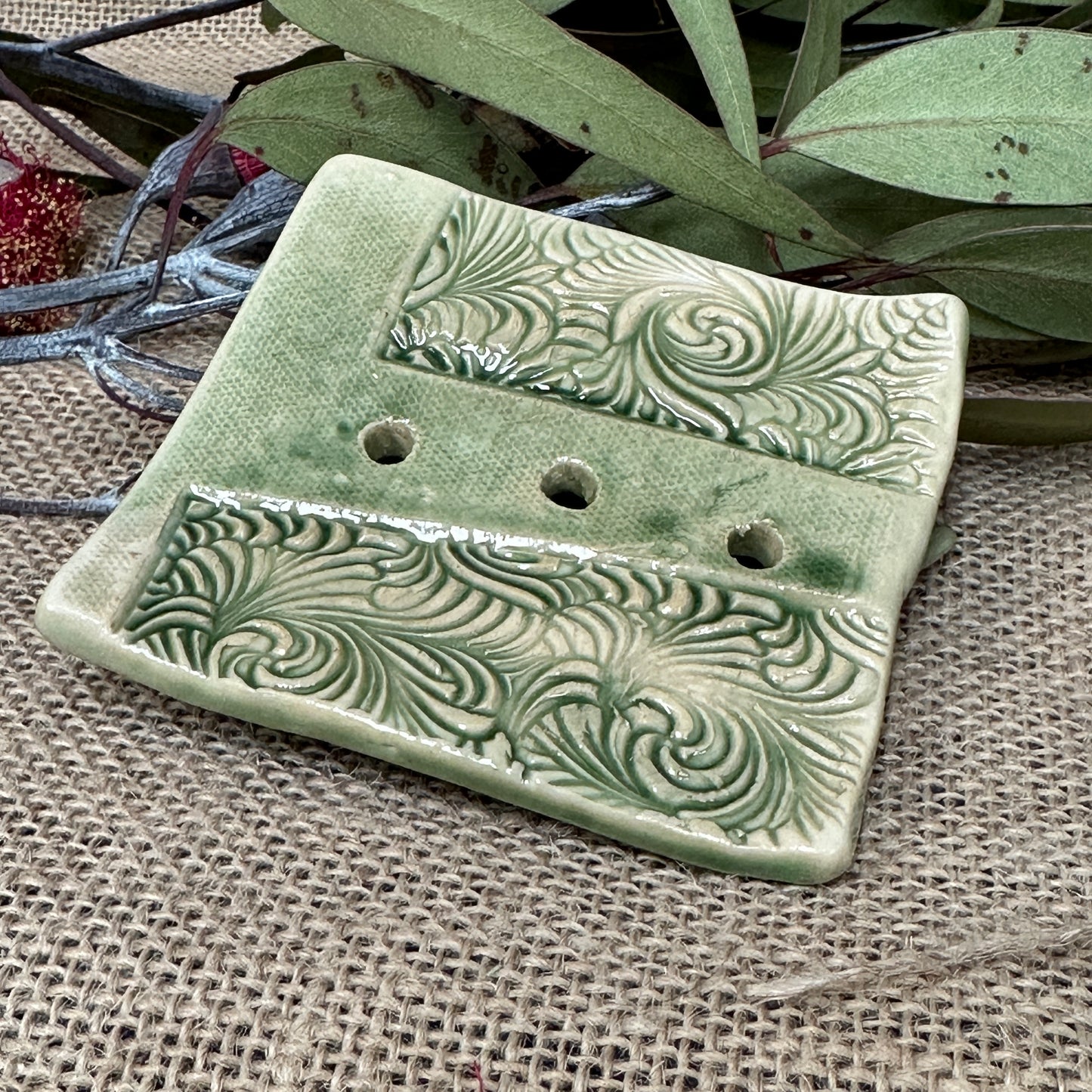 Ceramic soap dish Handcrafted