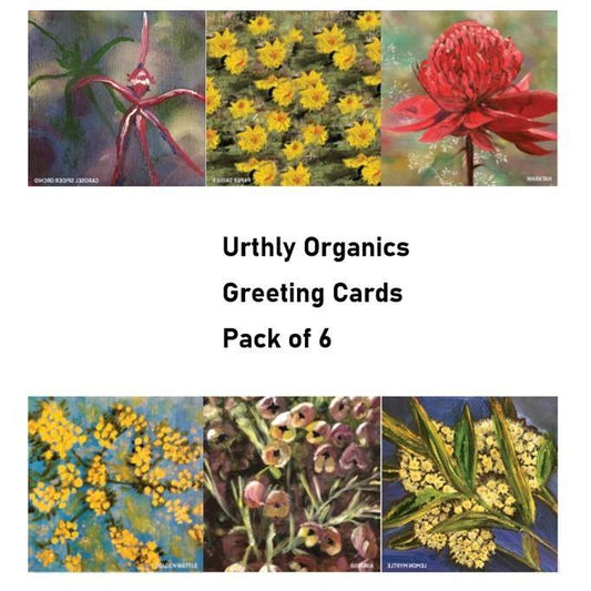 Urthly Organics Cards (Pack of 6) - UrthlyOrganics Natural ethical skincare and cleaning
