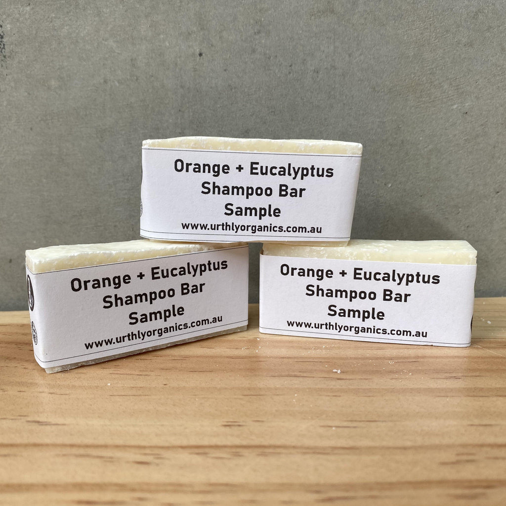 Orange + Eucalyptus Shampoo Sample Soap - UrthlyOrganics Natural ethical skincare and cleaning