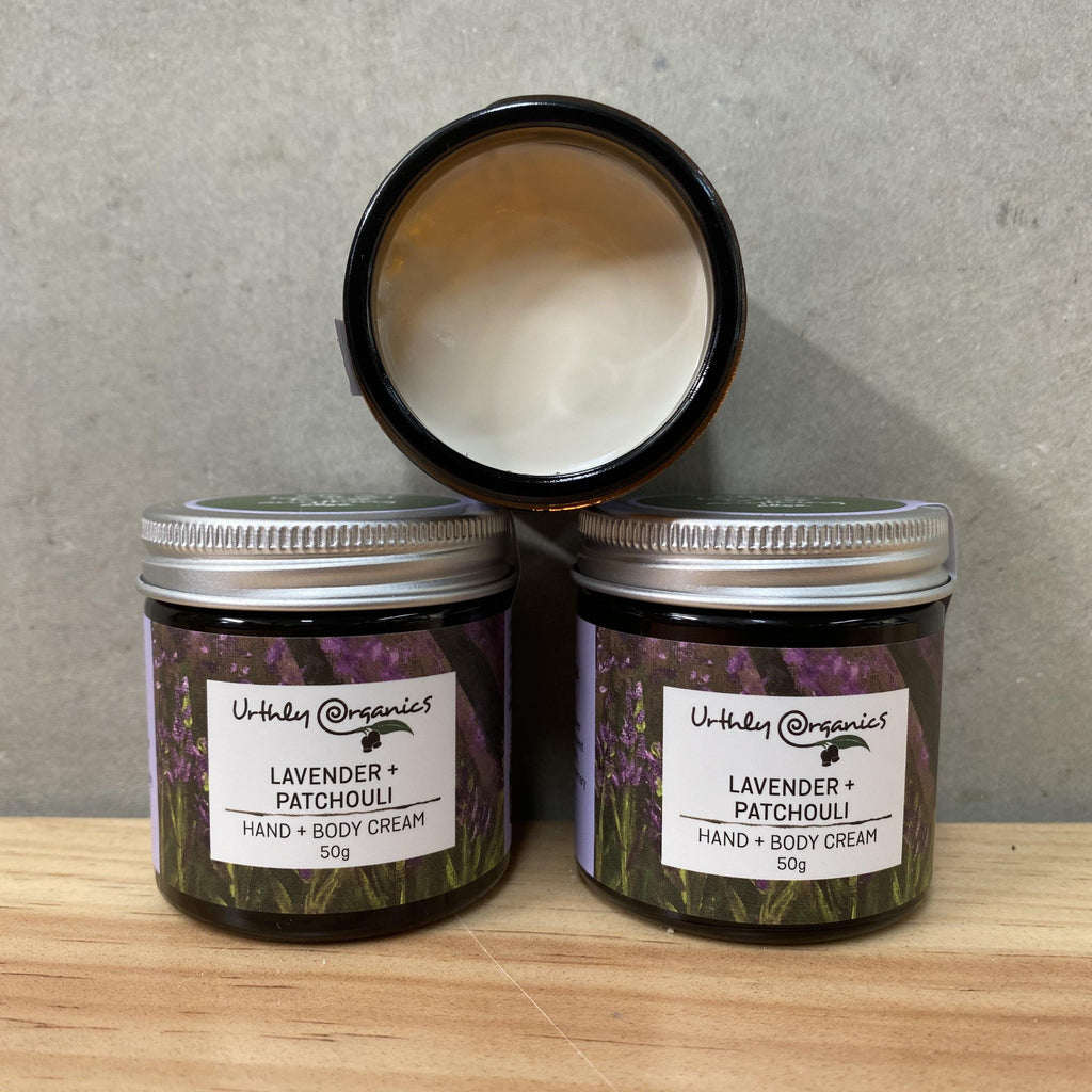 Lavender + Patchouli Hand and Body Cream - UrthlyOrganics Natural ethical skincare and cleaning