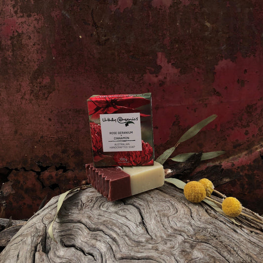 Rose Geranium + Cinnamon - UrthlyOrganics Natural ethical skincare and cleaning
