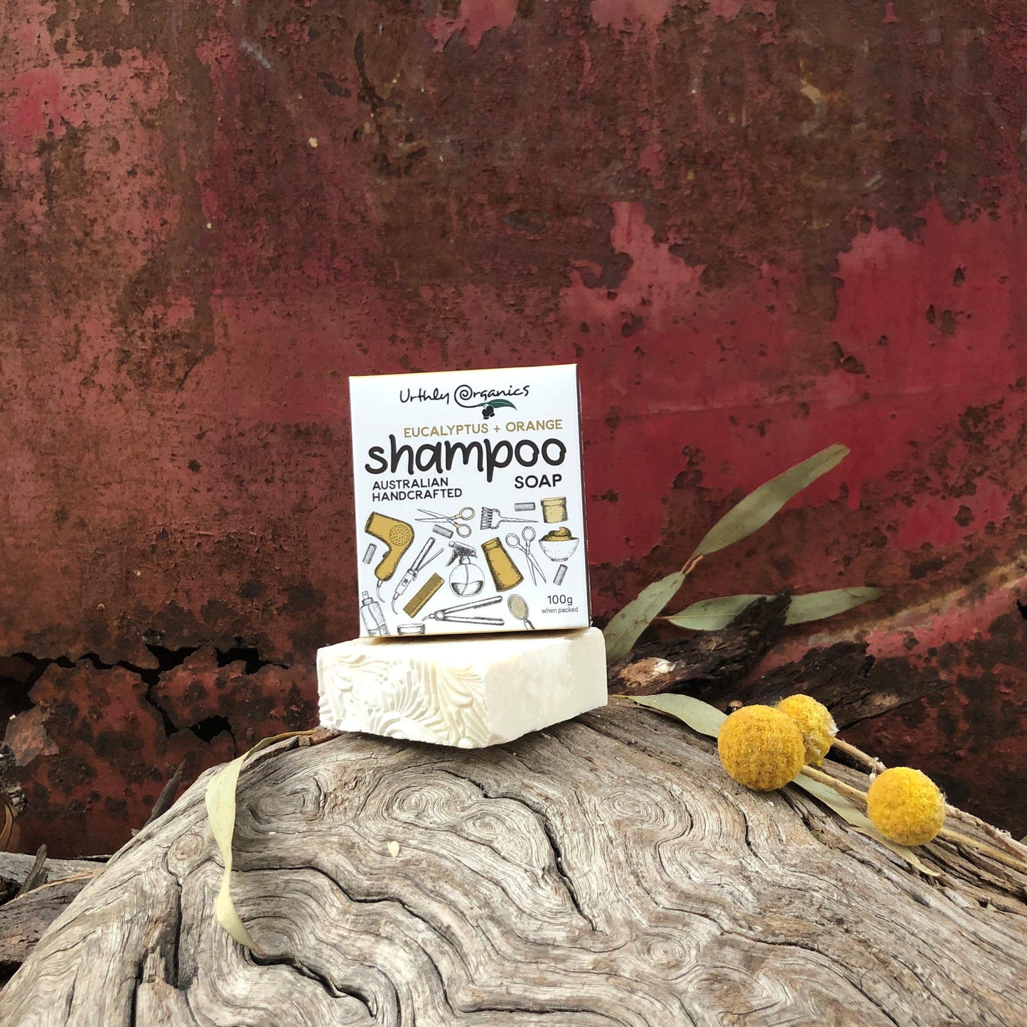 Orange + Eucalyptus Shampoo Soap Bar - UrthlyOrganics Natural ethical skincare and cleaning