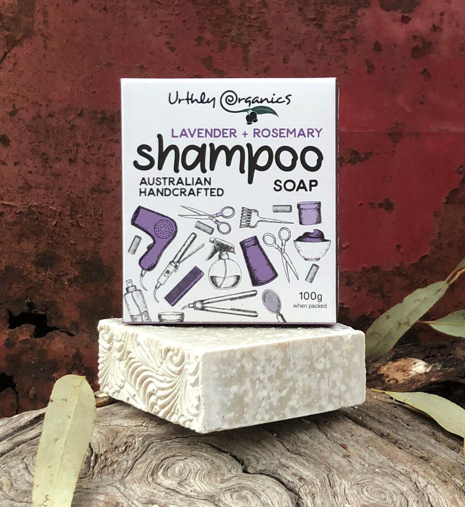 Lavender + Rosemary Shampoo Soap Bar - UrthlyOrganics Natural ethical skincare and cleaning